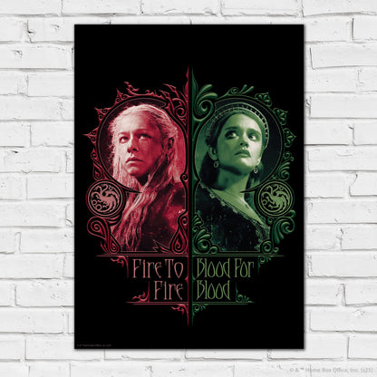 House of the Dragon Print –  Fire To Fire Poster Wall Art