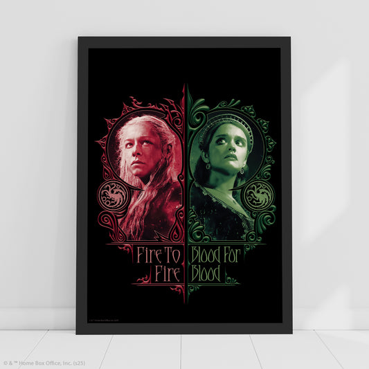 House of the Dragon Print –  Fire To Fire Poster Wall Art