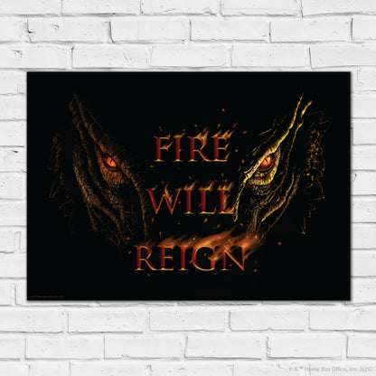 House of the Dragon Print –  Fire Will Reign Poster Wall Art