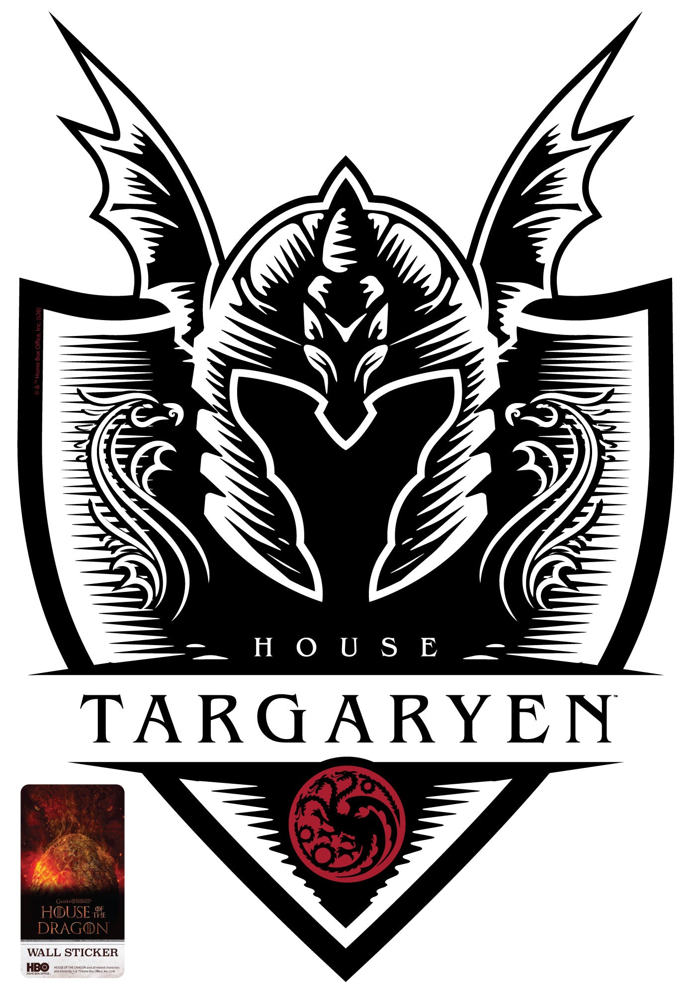 House of the Dragon™ Wall Sticker - House Targaryen Decal Wall Art