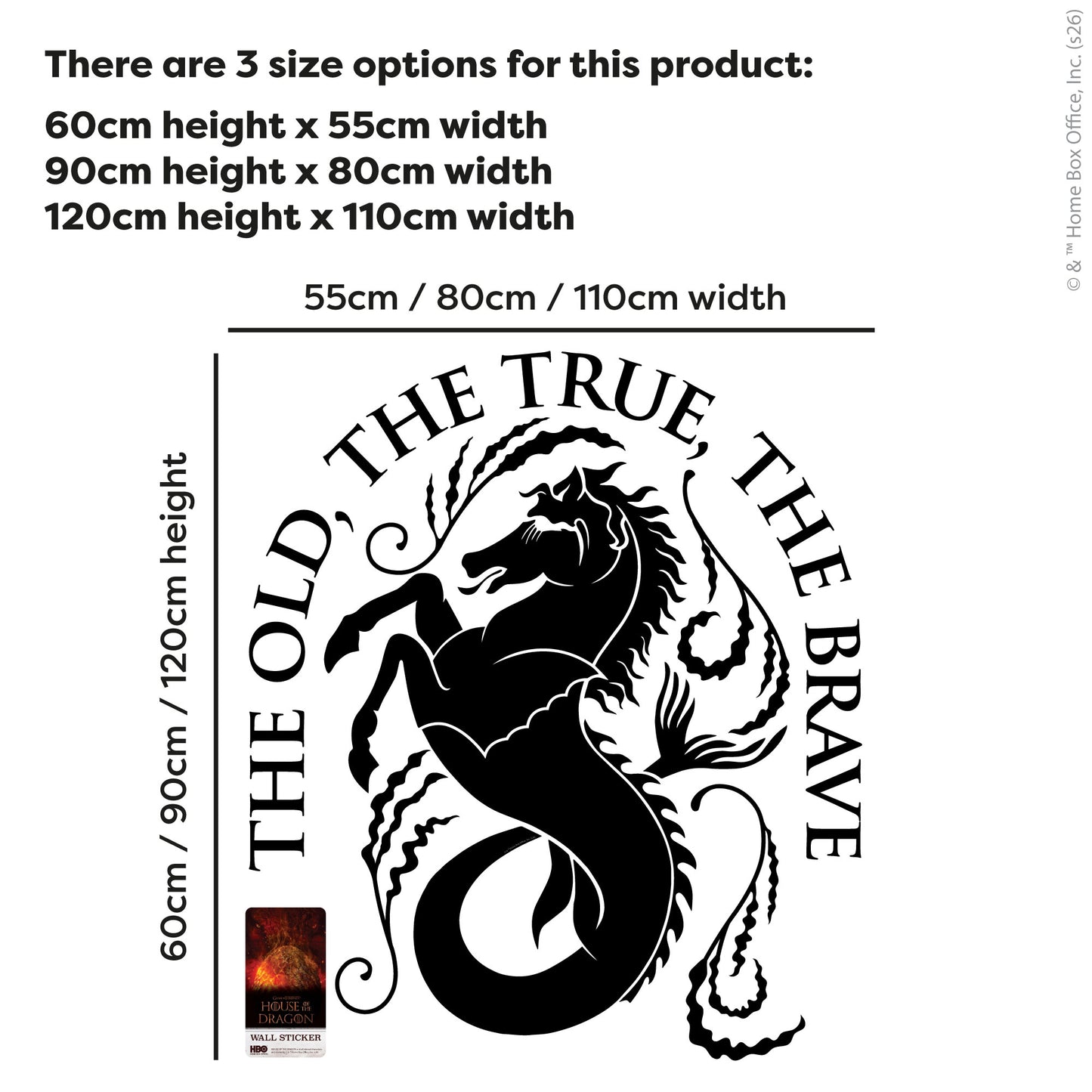 House of the Dragon™ Wall Sticker - The Old, The True, The Brave Decal Wall Art