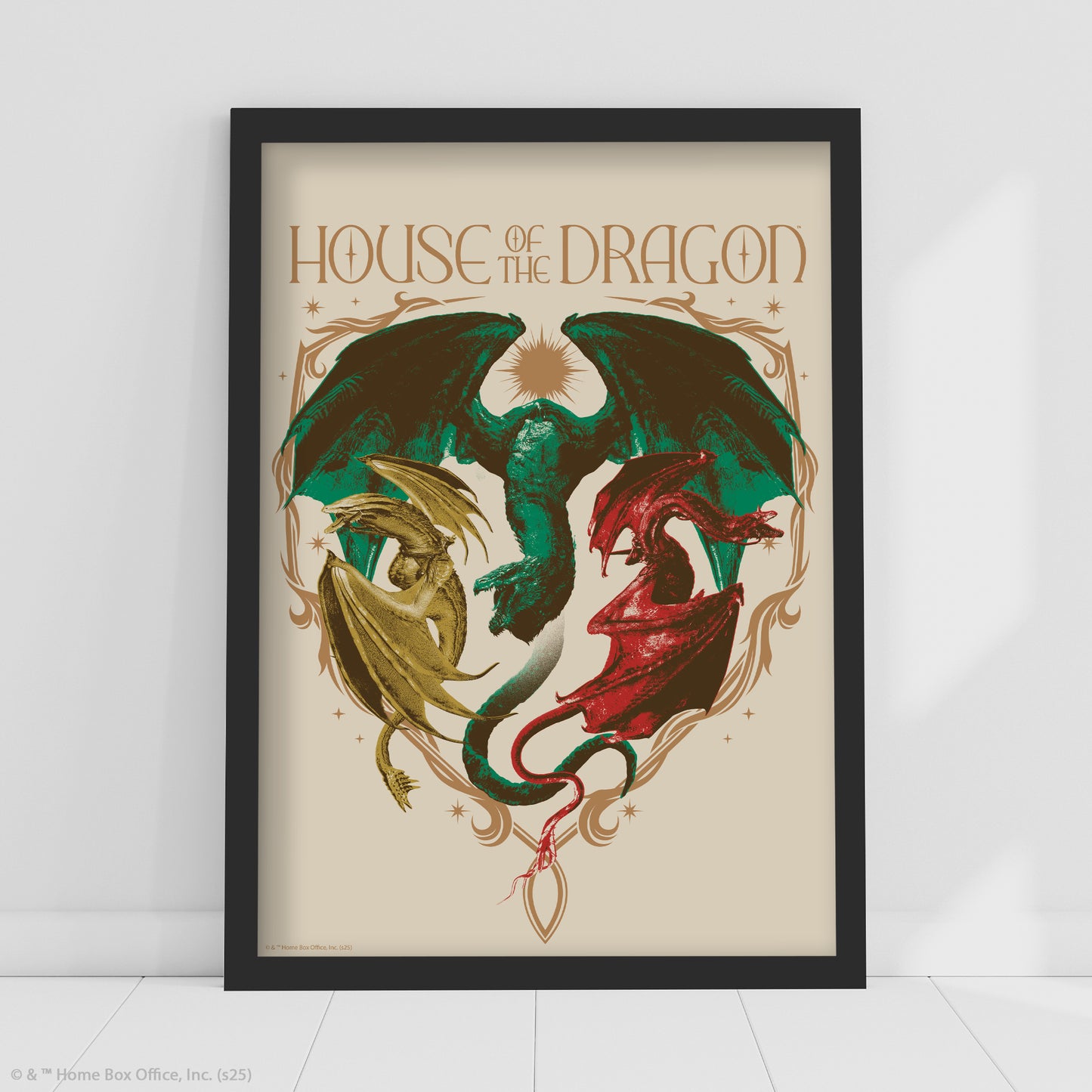 House of the Dragon Print –  Vhagar Syrax Caraxes Dragons Poster Wall Art