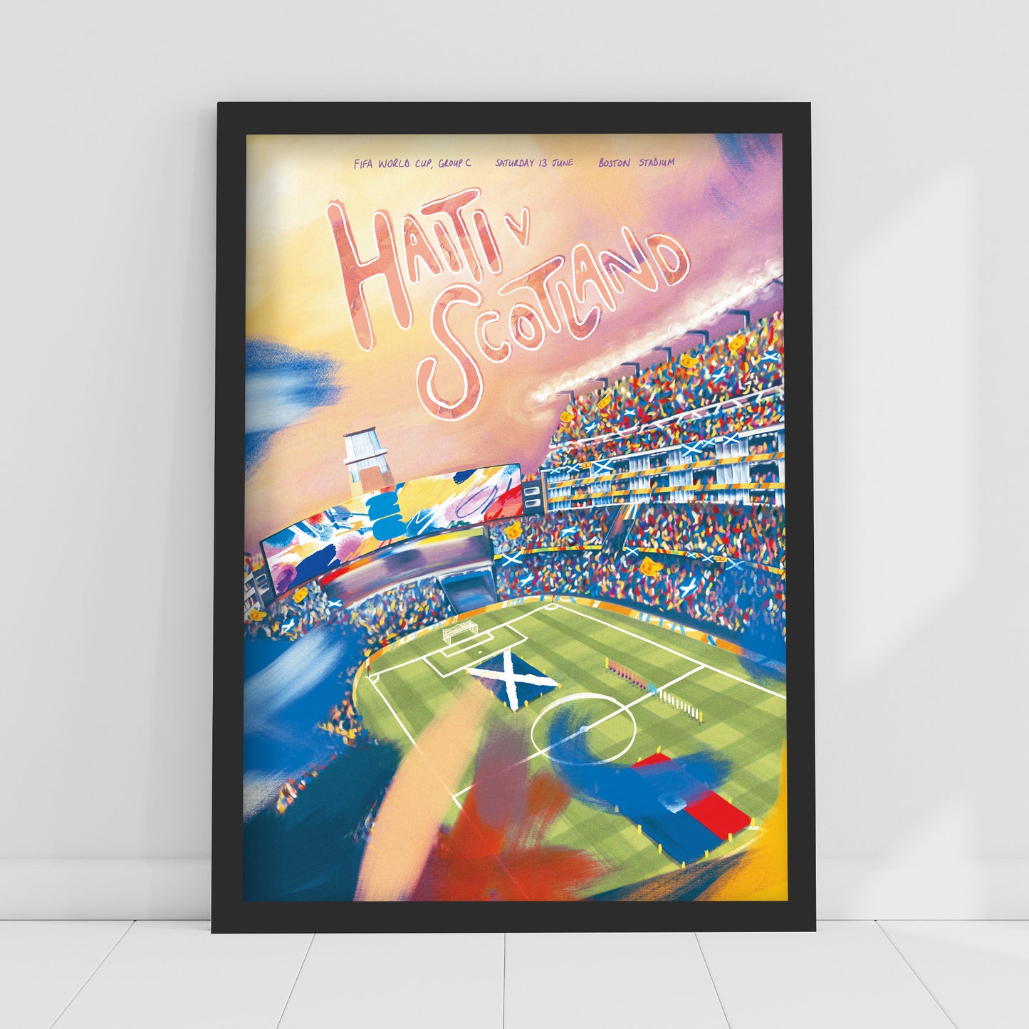 Scottish FA Print - Haiti v Scotland 2026 Matchday Poster Football Wall Art
