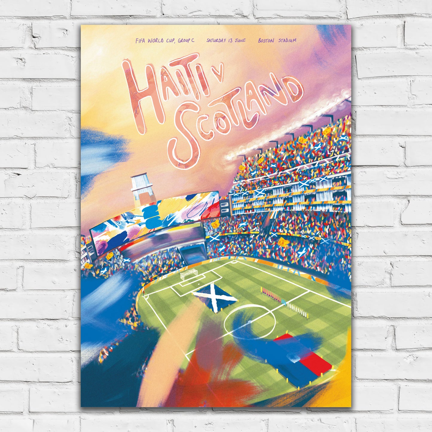 Scottish FA Print - Haiti v Scotland 2026 Matchday Poster Football Wall Art