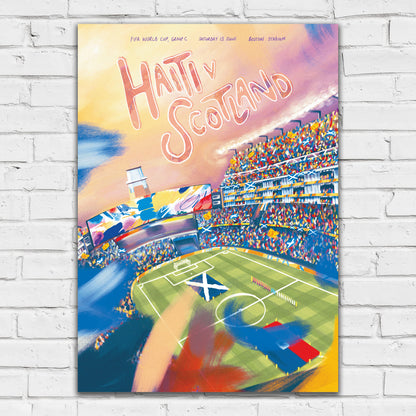 Scottish FA Print - Haiti v Scotland 2026 Matchday Poster Football Wall Art