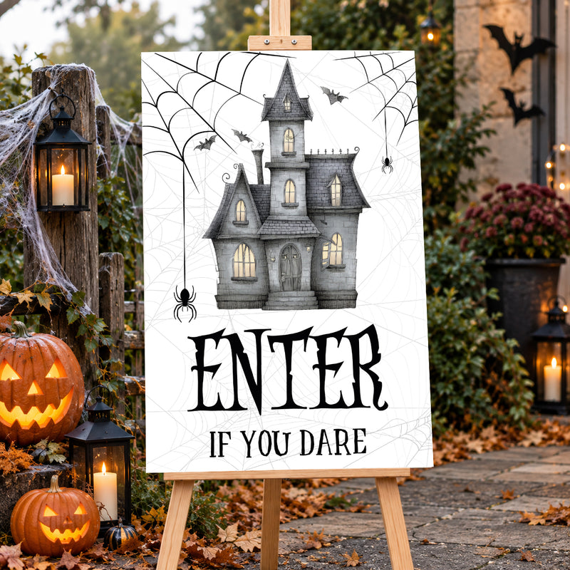 Halloween Sign - Haunted House Personalised Foamex Board