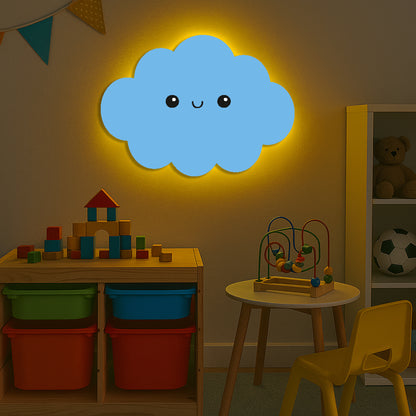 Happy Cloud LED Backlit Wallpop