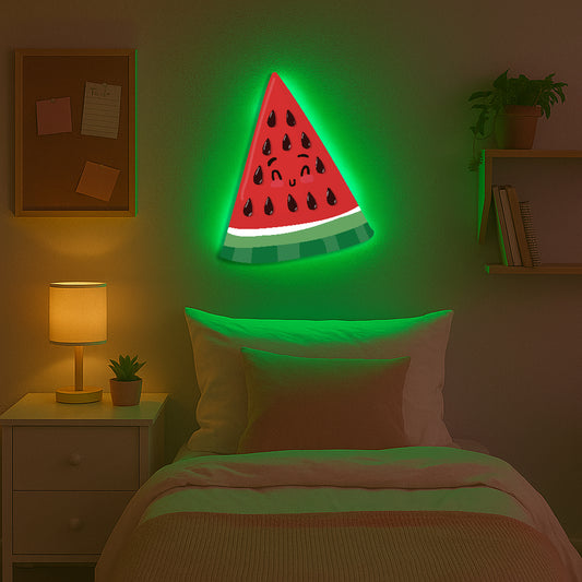 Happy Watermelon LED Backlit Wallpop