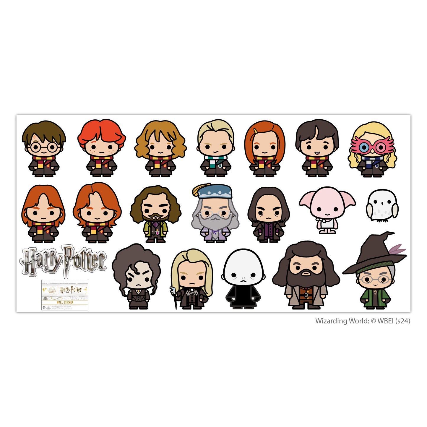 HARRY POTTER Wall Sticker – 19 Character Charm Art Wall Decal Set Wizarding World Art