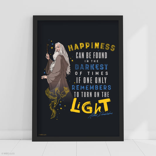 HARRY POTTER Print – Albus Dumbledore Happiness Quote Poster Wall Art