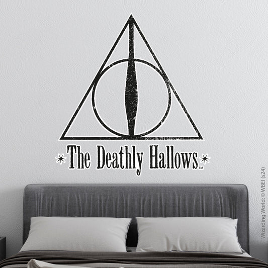 HARRY POTTER Wall Sticker – Deathly Hallows Black and White Symbol Wall Decal Wizarding World Art