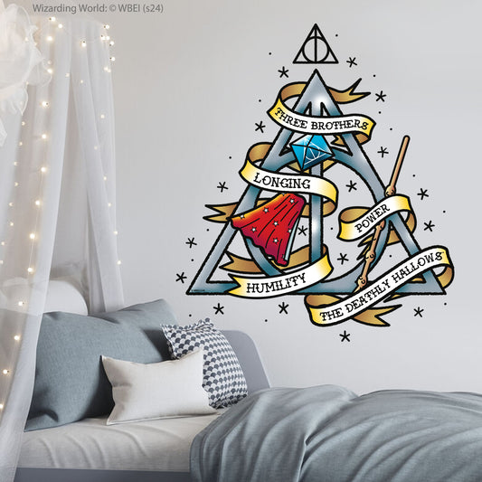 HARRY POTTER Wall Sticker – Deathly Hallows Ribbons Wall Decal Wizarding World Art