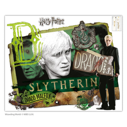 HARRY POTTER Wall Sticker – Draco Malfoy Parchment Collage Wall Decal Wizarding World Art