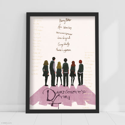 HARRY POTTER Print – Dumbledore's Army Sketch Poster Wall Art