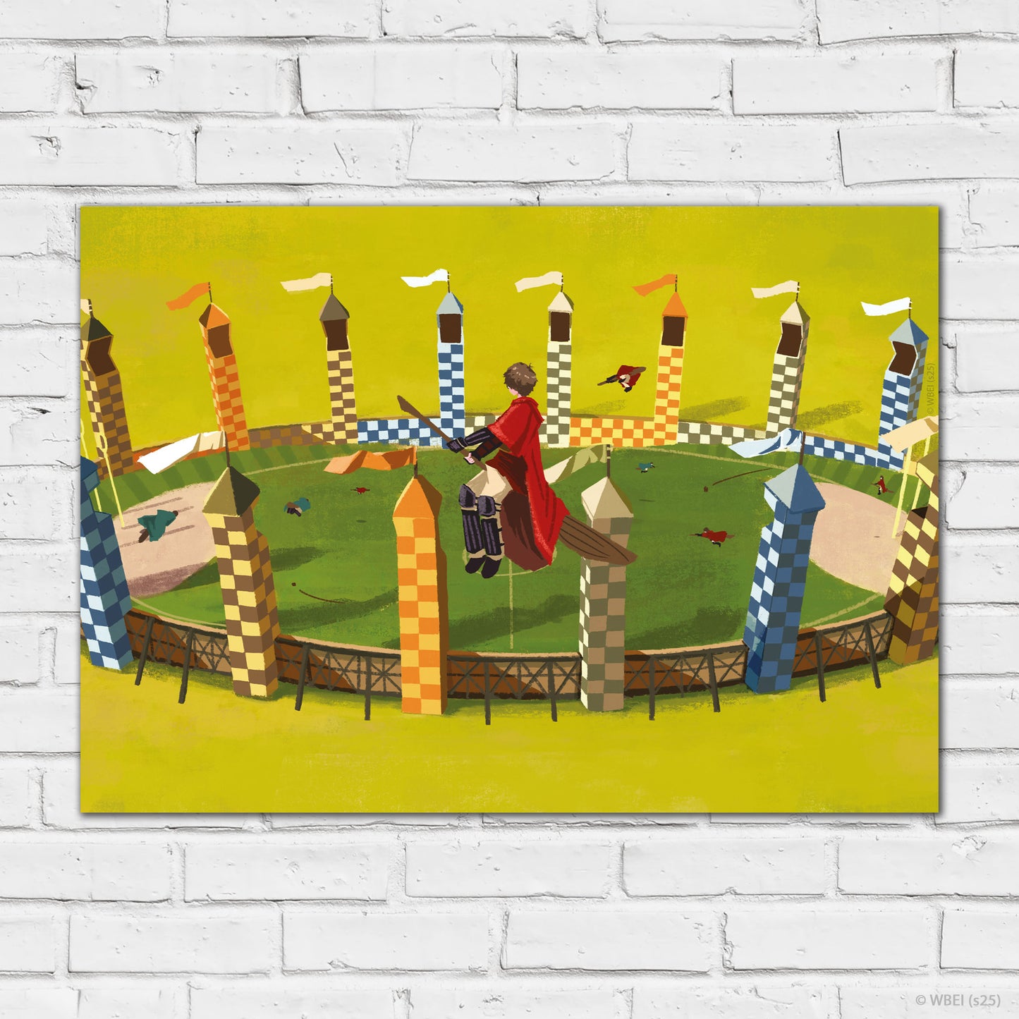 HARRY POTTER Print – Harry Flying Over Quidditch Pitch Poster Wall Art