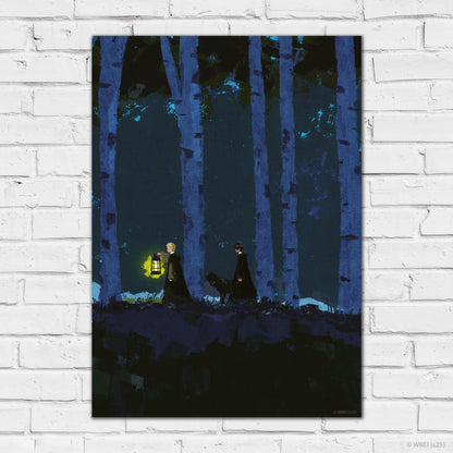 HARRY POTTER Print – Harry And Draco Forbidden Forest Poster Wall Art