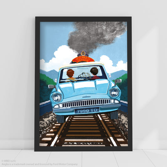 HARRY POTTER Print – Harry And Ron In Flying Car Poster Wall Art