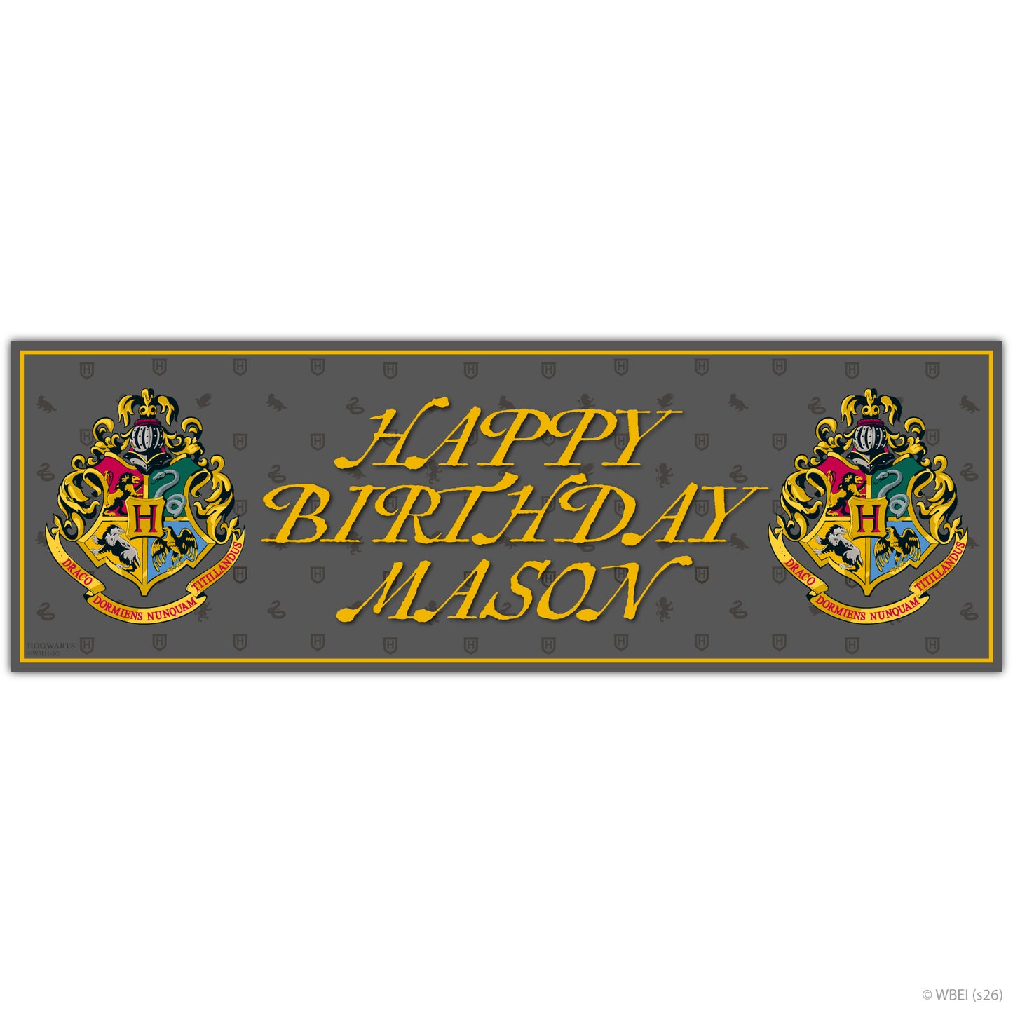Harry Potter Birthday - Hogwarts Personalised Name Banner Wall Sticker