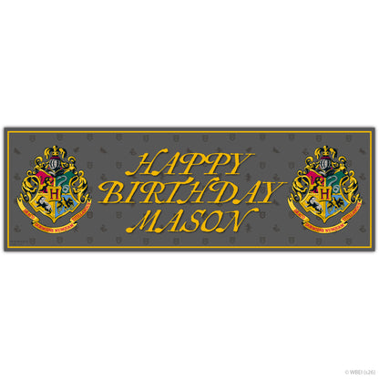 Harry Potter Birthday - Hogwarts Personalised Name Banner Wall Sticker