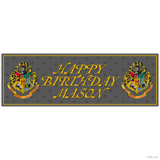 Harry Potter Birthday - Hogwarts Personalised Name Banner Wall Sticker