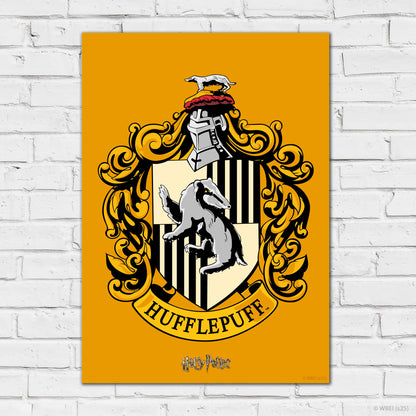 HARRY POTTER Print – Hufflepuff Crest Poster Wall Art – www.themed.co.uk