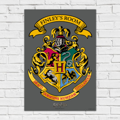 HARRY POTTER Print – Personalised Hogwarts Crest Poster Wall Art