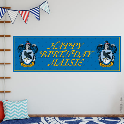 Harry Potter Birthday - Ravenclaw Personalised Name Banner Wall Sticker