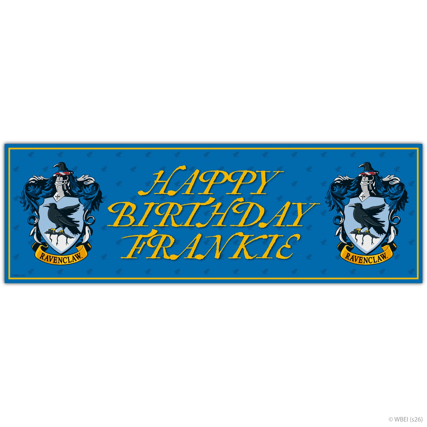 Harry Potter Birthday - Ravenclaw Personalised Name Banner Wall Sticker