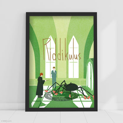 HARRY POTTER Print – Riddikulus Spell Illustration Poster Wall Art