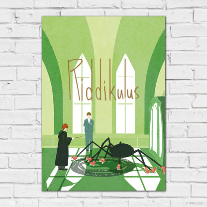 HARRY POTTER Print – Riddikulus Spell Illustration Poster Wall Art