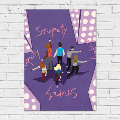 HARRY POTTER Print – Stupefy Spell Illustration Poster Wall Art