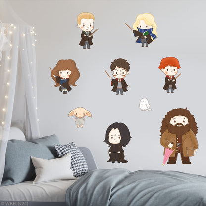 HARRY POTTER Wall Sticker – Tiny Magic Character Decal Set Wizarding World Art