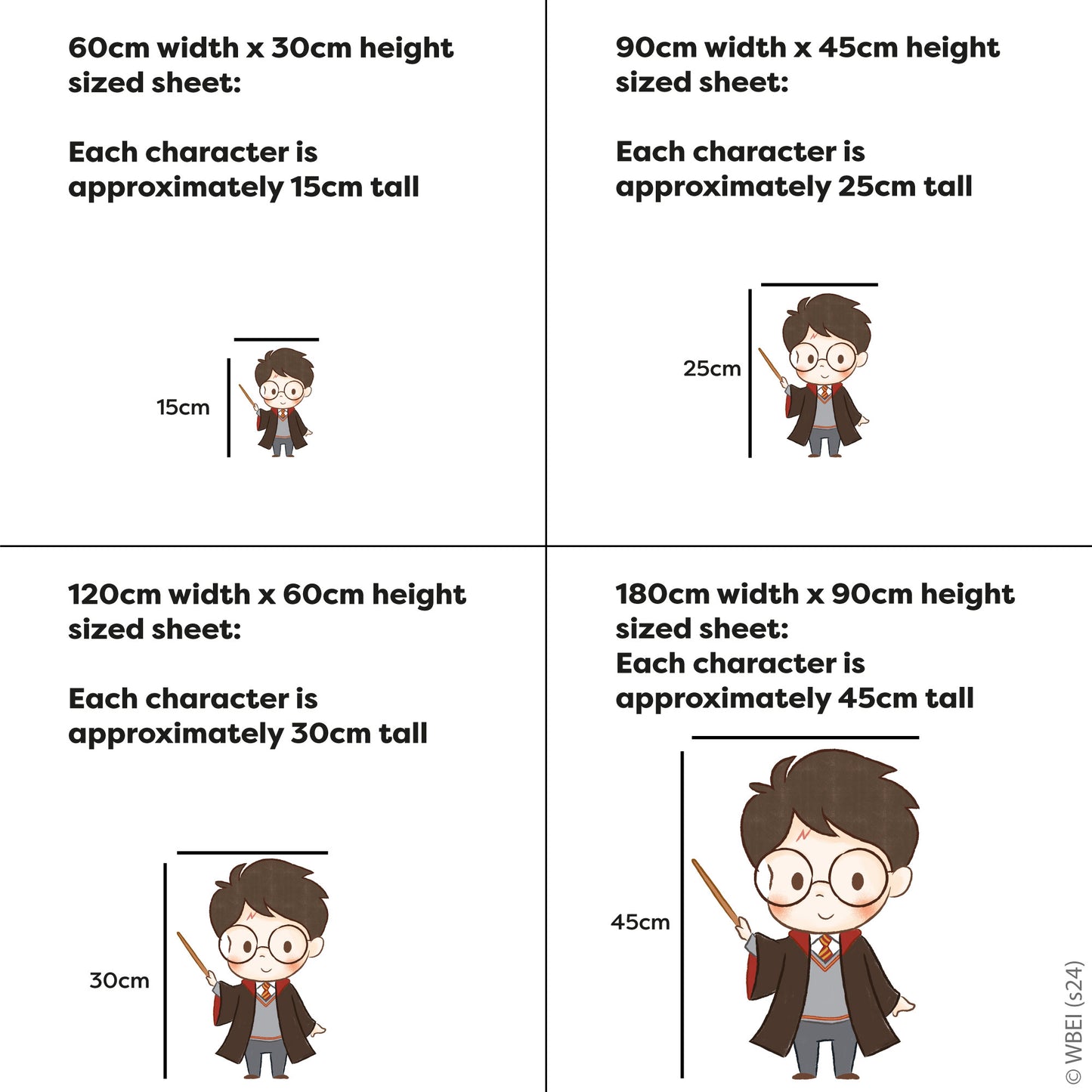 HARRY POTTER Wall Sticker – Tiny Magic Character Decal Set Wizarding World Art