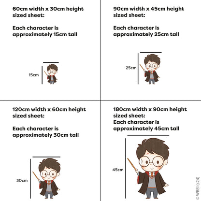 HARRY POTTER Wall Sticker – Tiny Magic Character Decal Set Wizarding World Art
