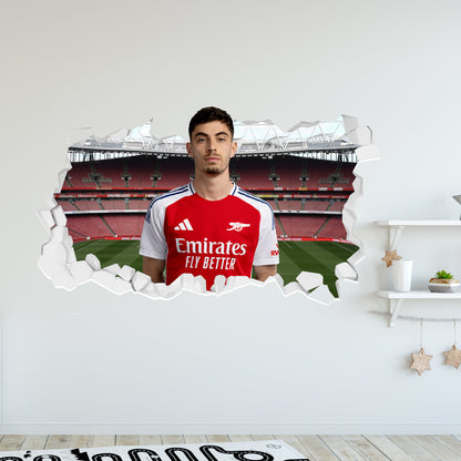 Arsenal FC - Havertz 24/25 Broken Wall Sticker