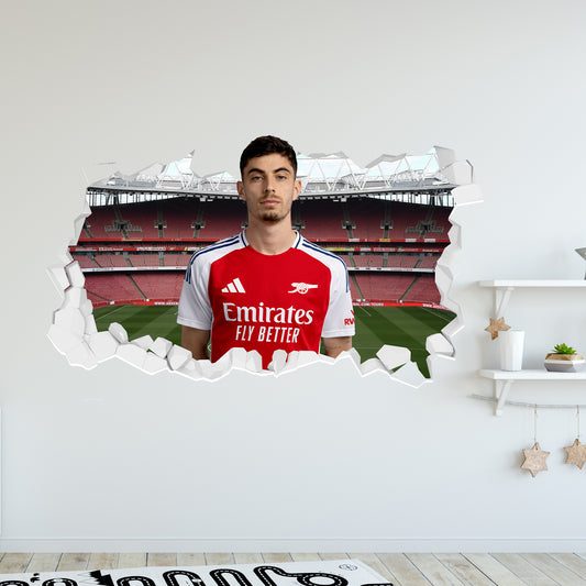Arsenal FC - Havertz 24/25 Broken Wall Sticker