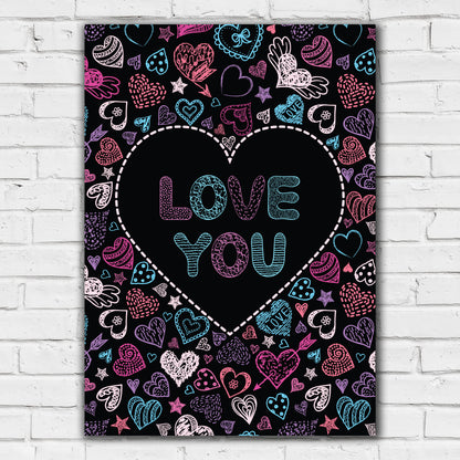 Heart Print - Love You Poster Wall Art