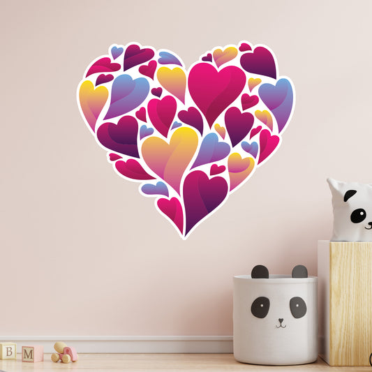 Heart Wall Sticker - Hearts within Hearts Wall Art