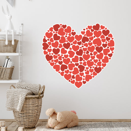 Heart Wall Sticker - Many Hearts Wall Art