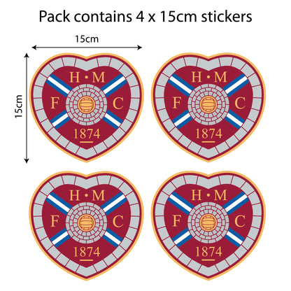 Hearts Football Club - Car Sticker Pack