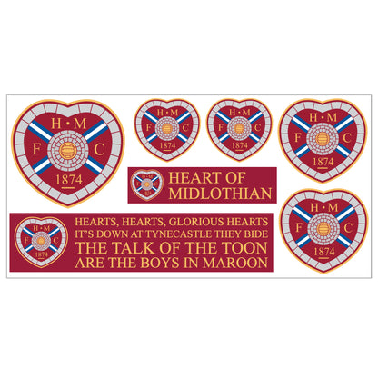 Heart of Midlothian Football Club - Decal Sticker Set