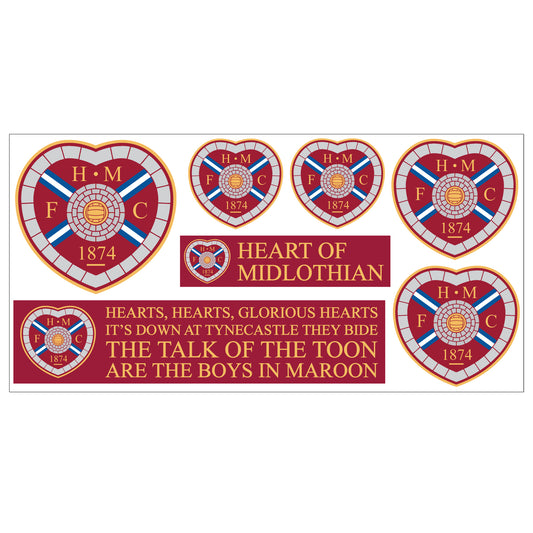 Heart of Midlothian Football Club - Decal Sticker Set