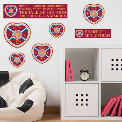 Heart of Midlothian Football Club - Decal Sticker Set