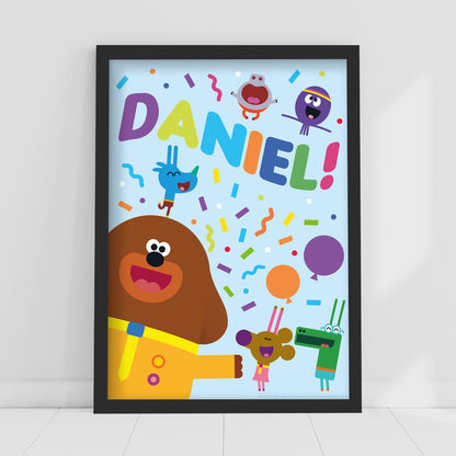 Hey Duggee Print - Celebration Personalised Poster Wall Art