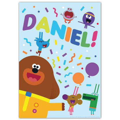 Hey Duggee Print - Celebration Personalised Poster Wall Art