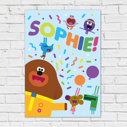 Hey Duggee Print - Celebration Personalised Poster Wall Art