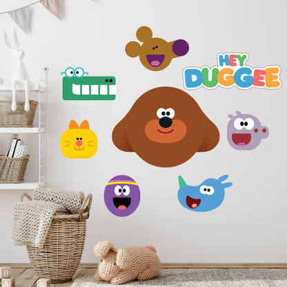 Hey Duggee Wall Sticker - Character Heads Decal Wall Art