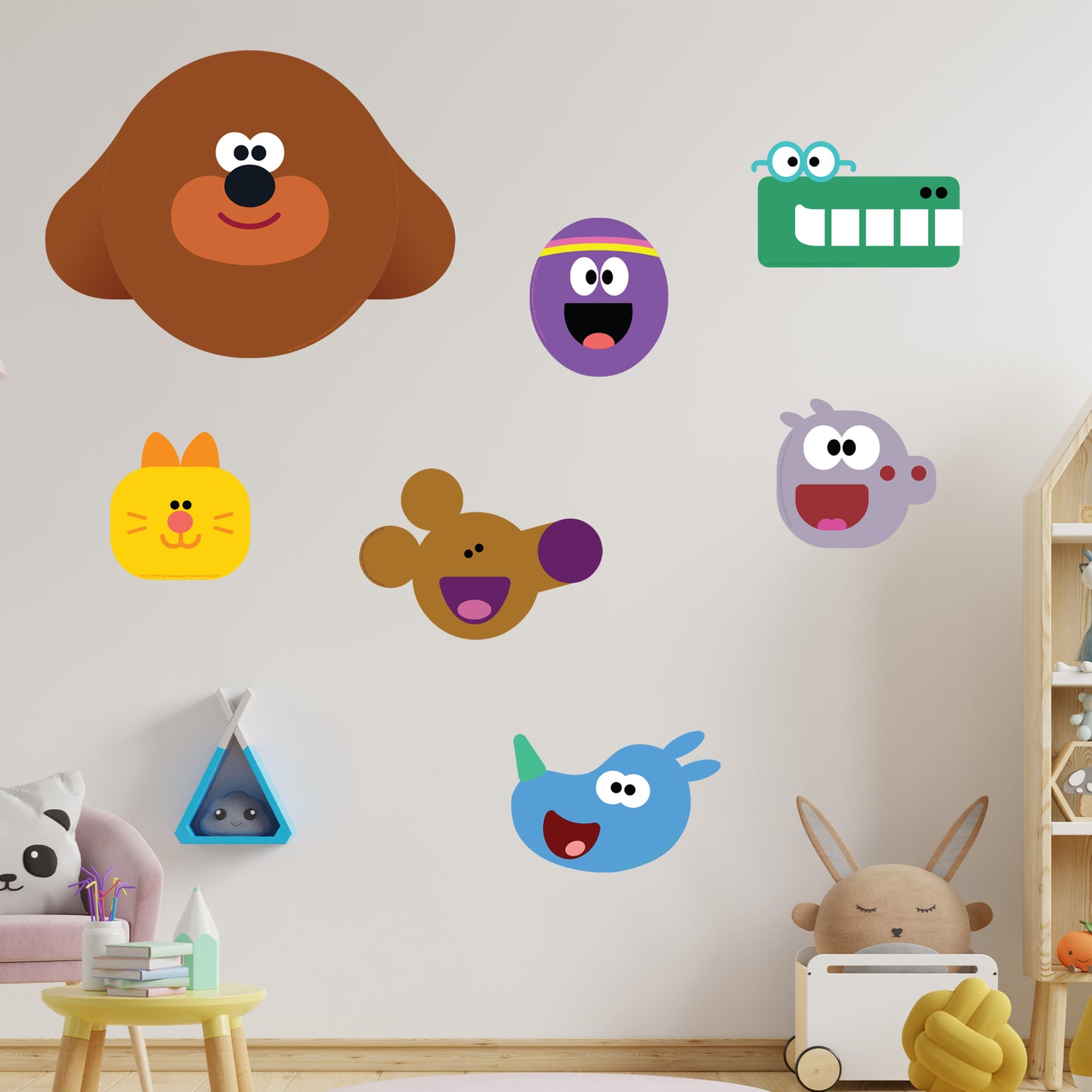 Hey Duggee Wall Sticker - Character Heads Decal Wall Art