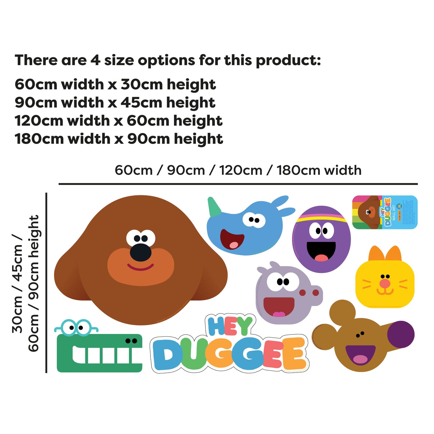 Hey Duggee Wall Sticker - Character Heads Decal Wall Art