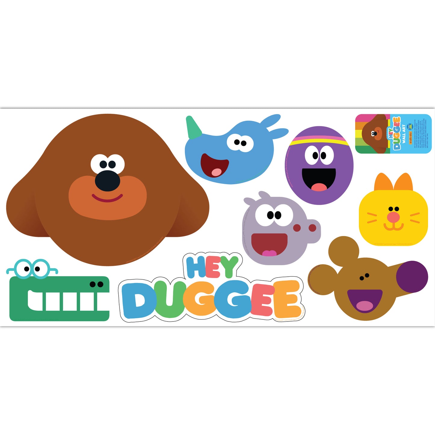 Hey Duggee Wall Sticker - Character Heads Decal Wall Art